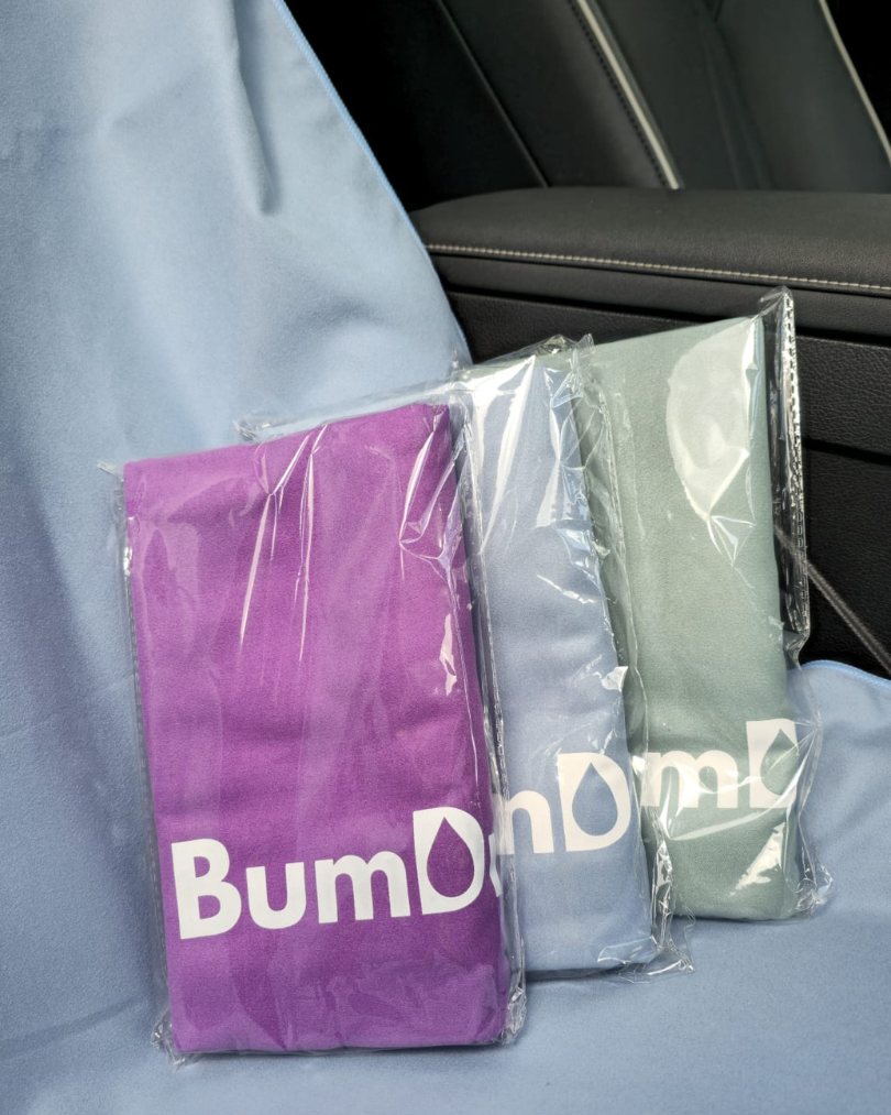 BumDry Car Seat Towel Cover - Blue