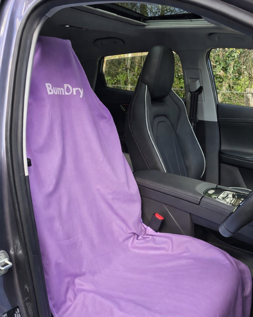 BumDry Car Seat Towel Cover - Purple