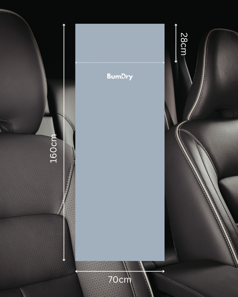 BumDry Car Seat Towel Cover - Blue