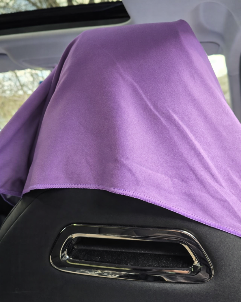 BumDry Car Seat Towel Cover - Purple